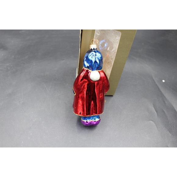 Mouth Blown Glass Sleepy Santa or Elf or Dwarfs CHRISTMAS ORNAMENT Hand Crafted - Picture 3 of 3